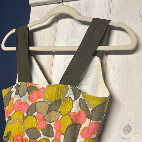 Milly of New York Swiss Dot Cotton Lemon & Cherry Print Mini Dress Size 2 - Picture 8 of 10